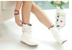 Womens Short Boots With A 3cm Hidden Heel In Plus Sizes