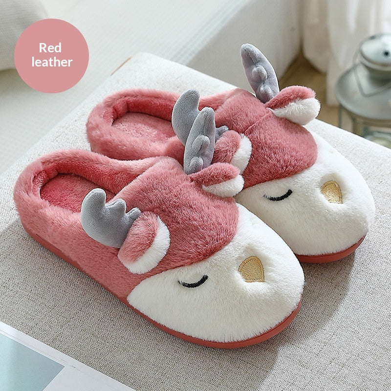 Women's Cotton Slippers For Winter, Home And Indoor Use, Non-slip