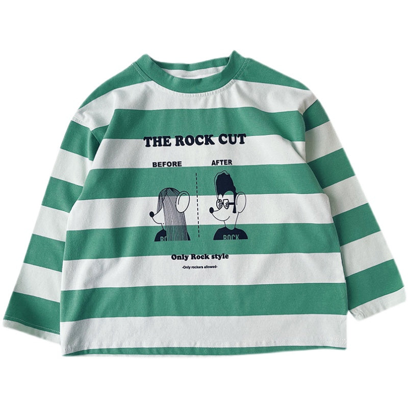 Boys Striped T-Shirt Thin Long Sleeve