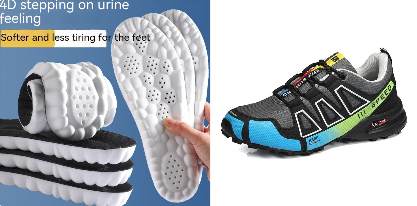 Men's Super Lightweight Breathable Shock Absorption Off-road Trekking Shoes