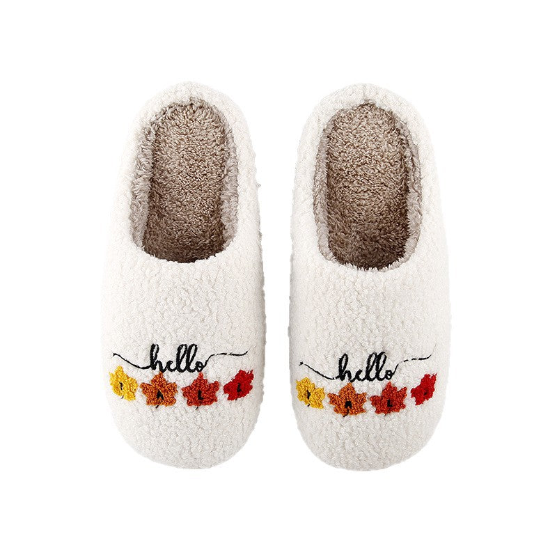 Women's Warm Winter Cotton Slippers With Thick Soft Sole And Anti-Slip