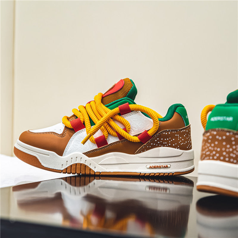 Hamburg Fries Summer Sports Casual Retro High-rise Shoes
