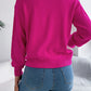 Women Casual Color Block Cable Knit Lantern Sleeve Pullover Sweater