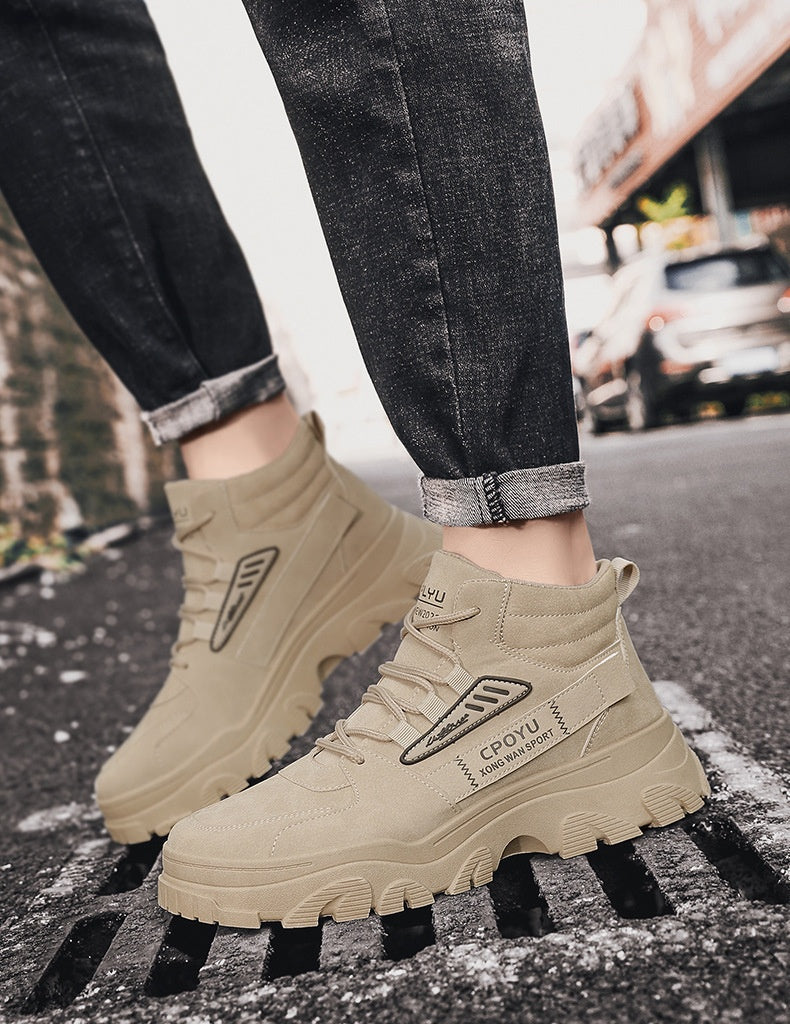 Mens Autumn High-Top Waterproof And Non-Slip Work BootsMartins