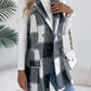 Women's Plaid Double-Breasted Pocket Tweed Long Vest