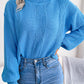 Women Turtleneck Cable Knit Lantern Sleeve Sweater Top