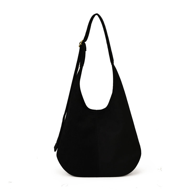 Suede-textured Underarm Shoulder Bag With A Large Capacity