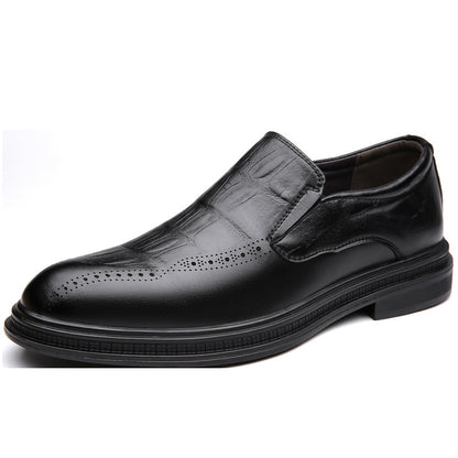 Mens Casual British-style Pointed Leather Shoes