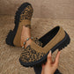 Plus-size Leopard-print Loafers Fall Slip-on Design