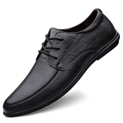 Mens Casual Leather Shoes With Soft Soles