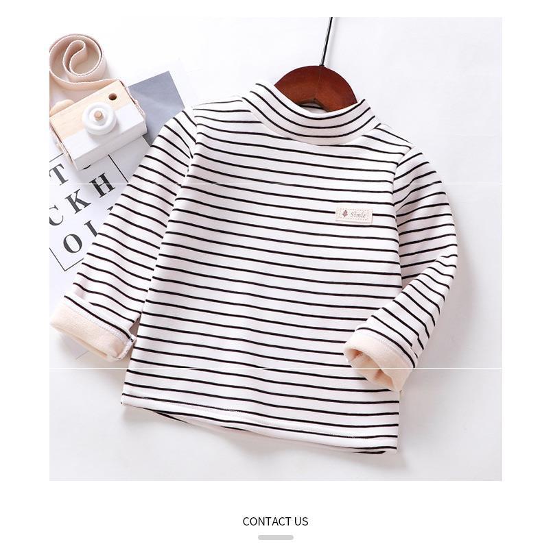 New children's autumn and winter plus velvet base shirt