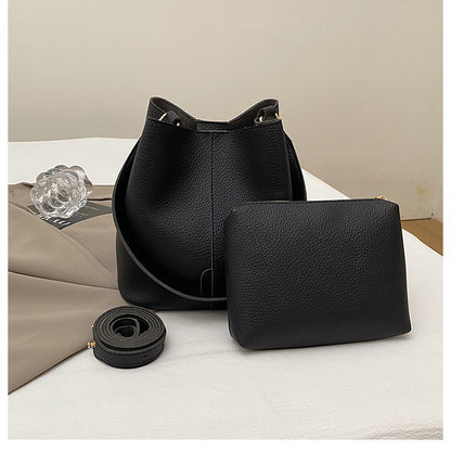 Sophisticated Winter Bucket Bag Set A Versatile Minimalist Single-shoulder Crossbody Bag