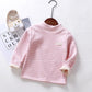 New children's autumn and winter plus velvet base shirt