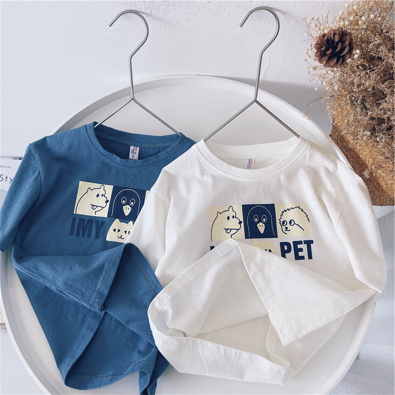 Children's Clothing Boys Short-Sleeved T-Shirt With Letter Print