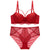 French Lace Splicing Hollow-out Sexy Bra Suit