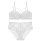 French Lace Splicing Hollow-out Sexy Bra Suit