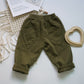 Children's Hanfan Twill Daddy Pants Two-Color Stitching Pocket Pants