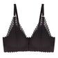 Gathering bra thin cup back bra