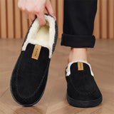 New Mens Slip-on Snow Boots With Fleece Lining For Extra Warmth In Winter