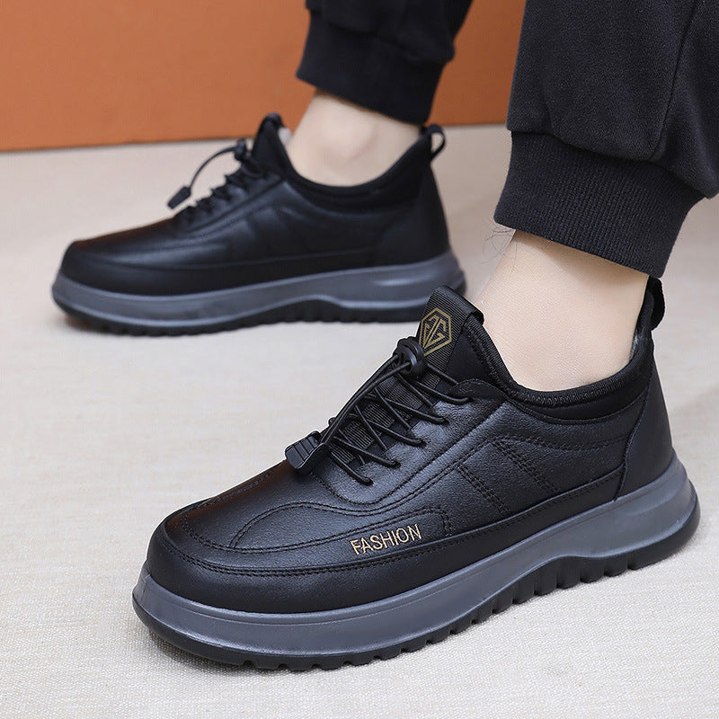 Mens Fleece-Lined Warm Soft-Soled Casual Sneakers