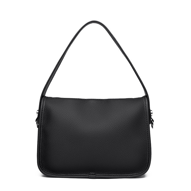 High-capacity Leather Womens Bag A Stylish Saddle-style Commuter Bag For Women