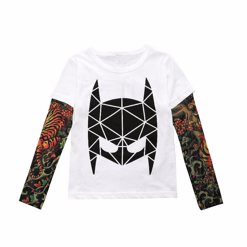 Tattoo long sleeve stitching top
