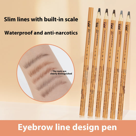 Positioning Eyebrow Pencil Eyebrow Line Design Pen Waterproof Anti-hemp Tattoo Embroidery For Teachers