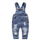 Boys' Fashion Simple Denim Suspender Pants