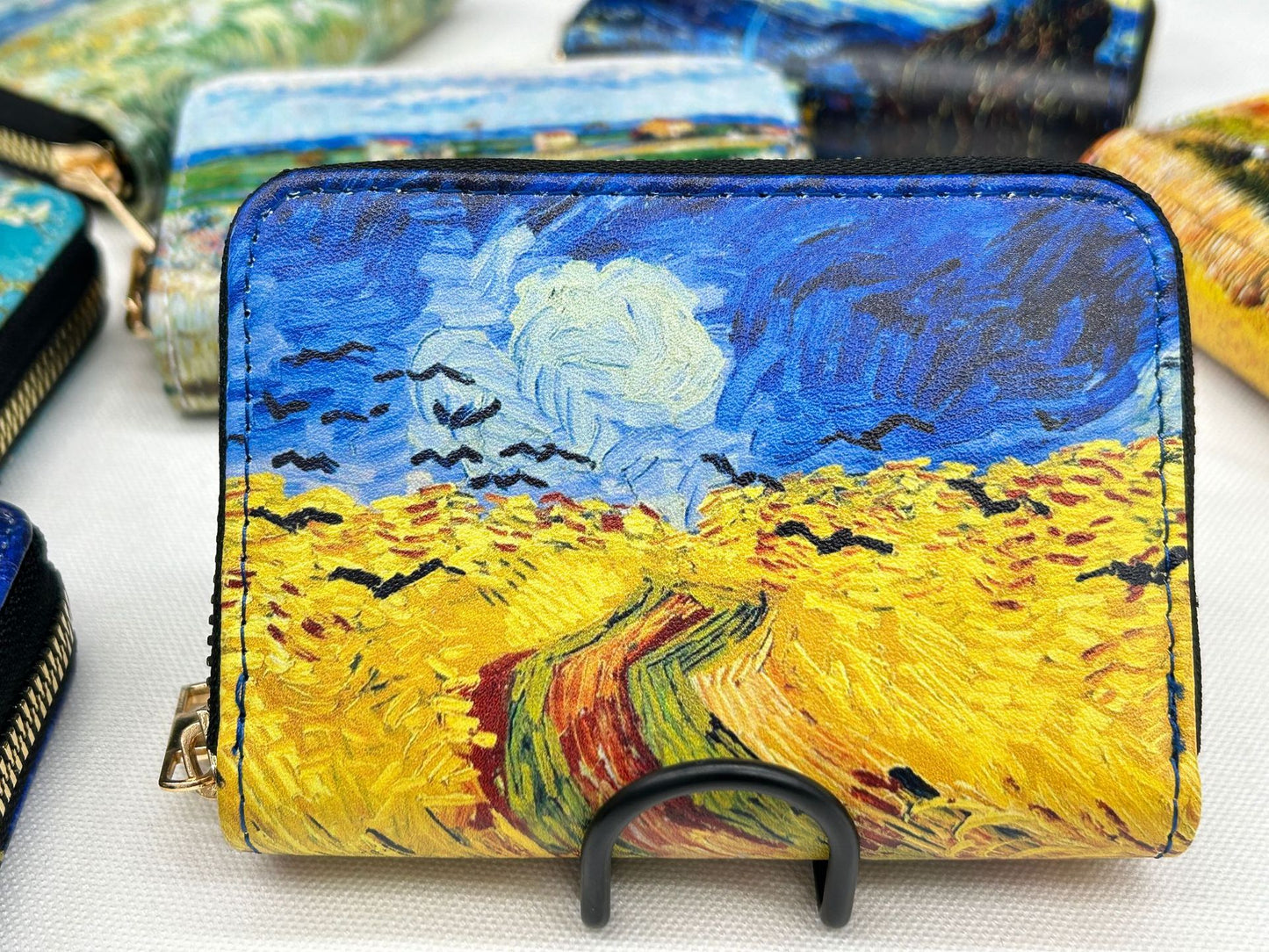 Retro Oil Painting Van Gogh Design High-Capacity Anti-Magnetic Multi-Card Cardholder