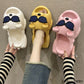 Cute Sunglasses Bear Slippers For Women, Summer Style