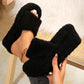 Warm Fleece-lined Slippers For Women