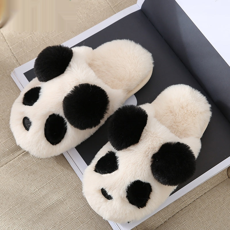 Cozy Indoor Floor Slippers With A Cute Cartoon Panda Design