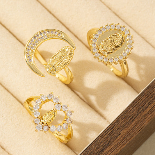 The Loving Mother Mary Open Ring Is Adjustable