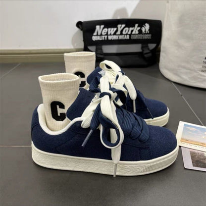 Niche Vintage Chunky-soled Sneakers For Men
