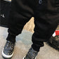 Boy's personality thickening plus velvet jeans children's jeans