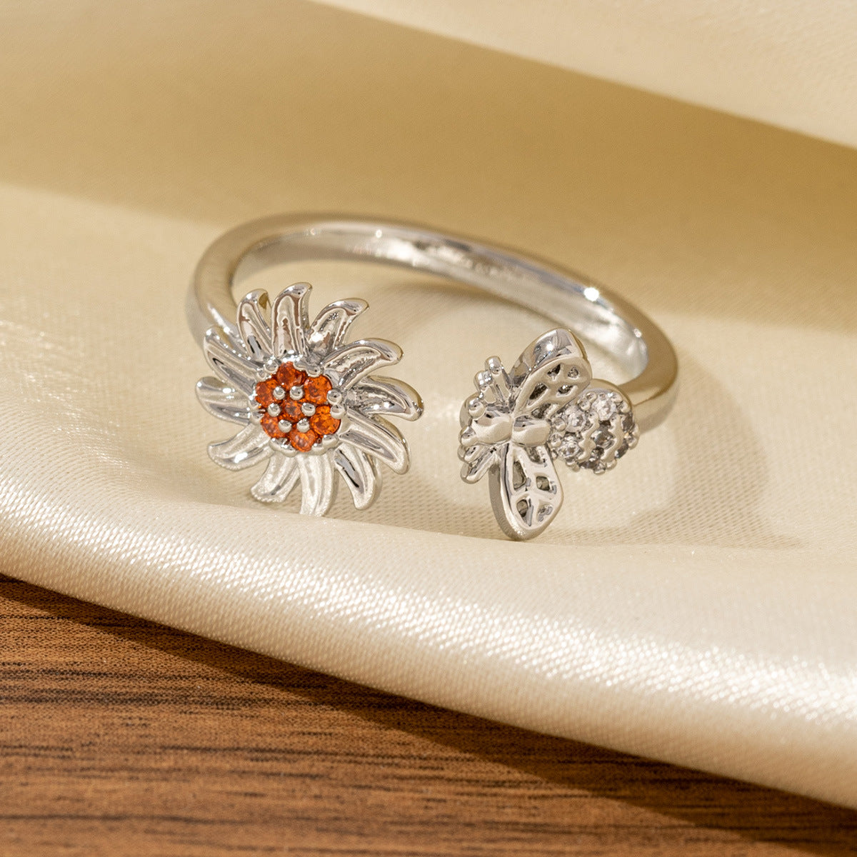 High-end Butterfly-shaped Open Adjustable Ring