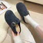 Womens Stylish Casual Wool And Cotton Slippers