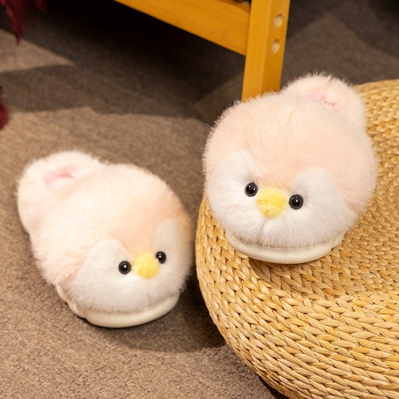 Fleece-lined Warm Slipper-style Cotton Plush Toys With Cotton Lining