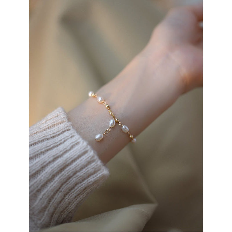 Natural Pearl Fairy-Chic Tiny Freshwater Pearl Bracelet