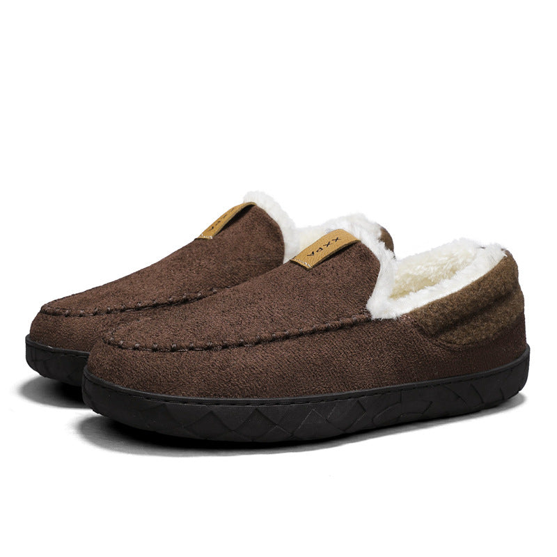 New Mens Slip-on Snow Boots With Fleece Lining For Extra Warmth In Winter