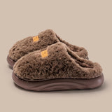 Womens Plush Thick Soled Cotton Slippers Warm Non Slip Perfect For Indoor Home Wear