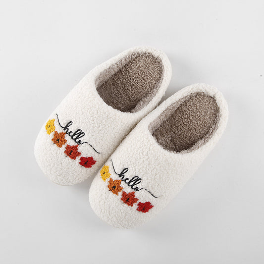 Women's Warm Winter Cotton Slippers With Thick Soft Sole And Anti-Slip