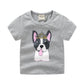Children's summer cartoon print T-shirt