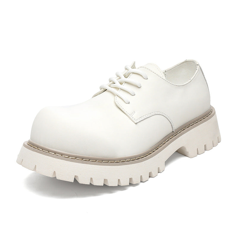Mens British-style Thick-soled Height-increasing Leather Dress Shoes