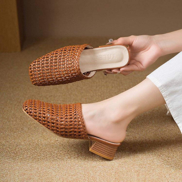 Summer New Arrival Womens Fashion Sandals With Woven Uppers