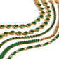 Champagne Gold Light-Luxury Jewelry Green Heart Bracelet
