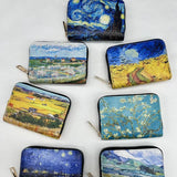 Retro Oil Painting Van Gogh Design High-Capacity Anti-Magnetic Multi-Card Cardholder