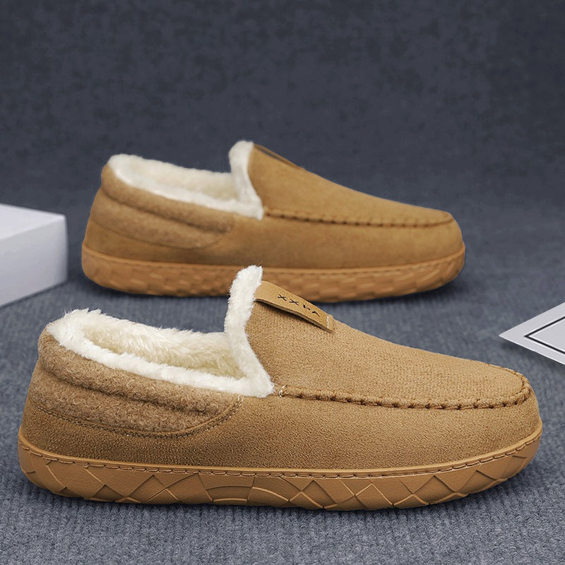 New Mens Slip-on Snow Boots With Fleece Lining For Extra Warmth In Winter