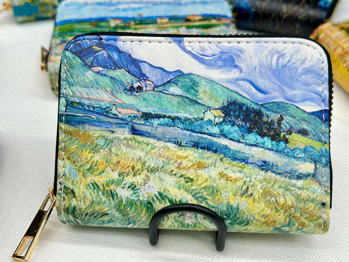 Retro Oil Painting Van Gogh Design High-Capacity Anti-Magnetic Multi-Card Cardholder
