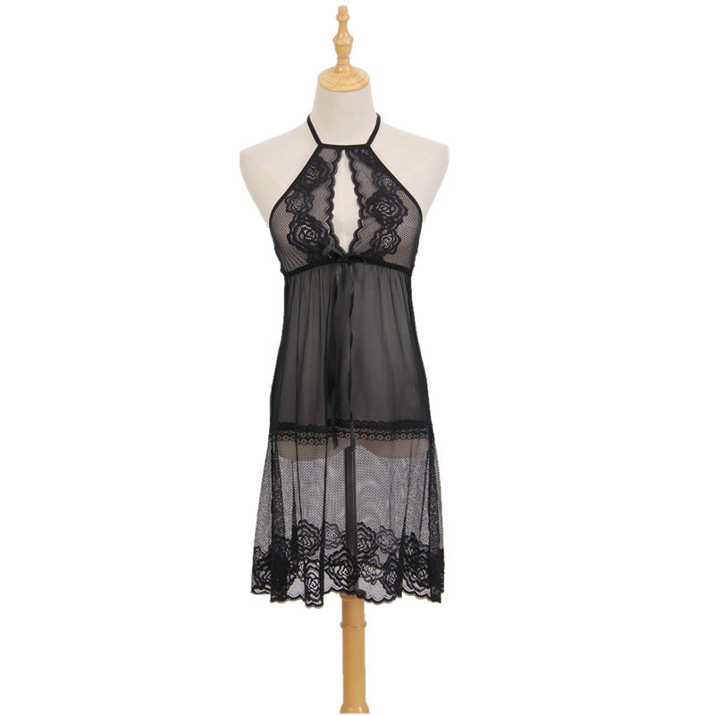 Lace Mesh Revealing Sexy Nightwear